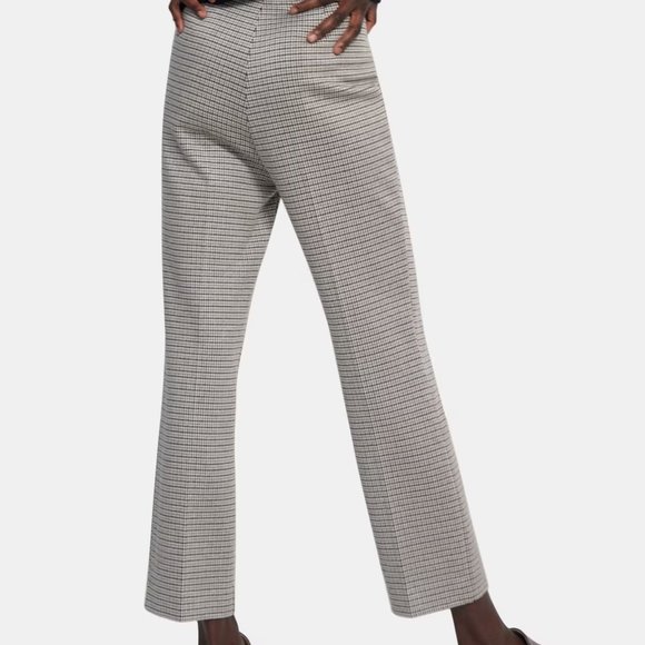 THEORY St Jean Houndstooth Slim-cut Trousers In Multi - Picture 3 of 3